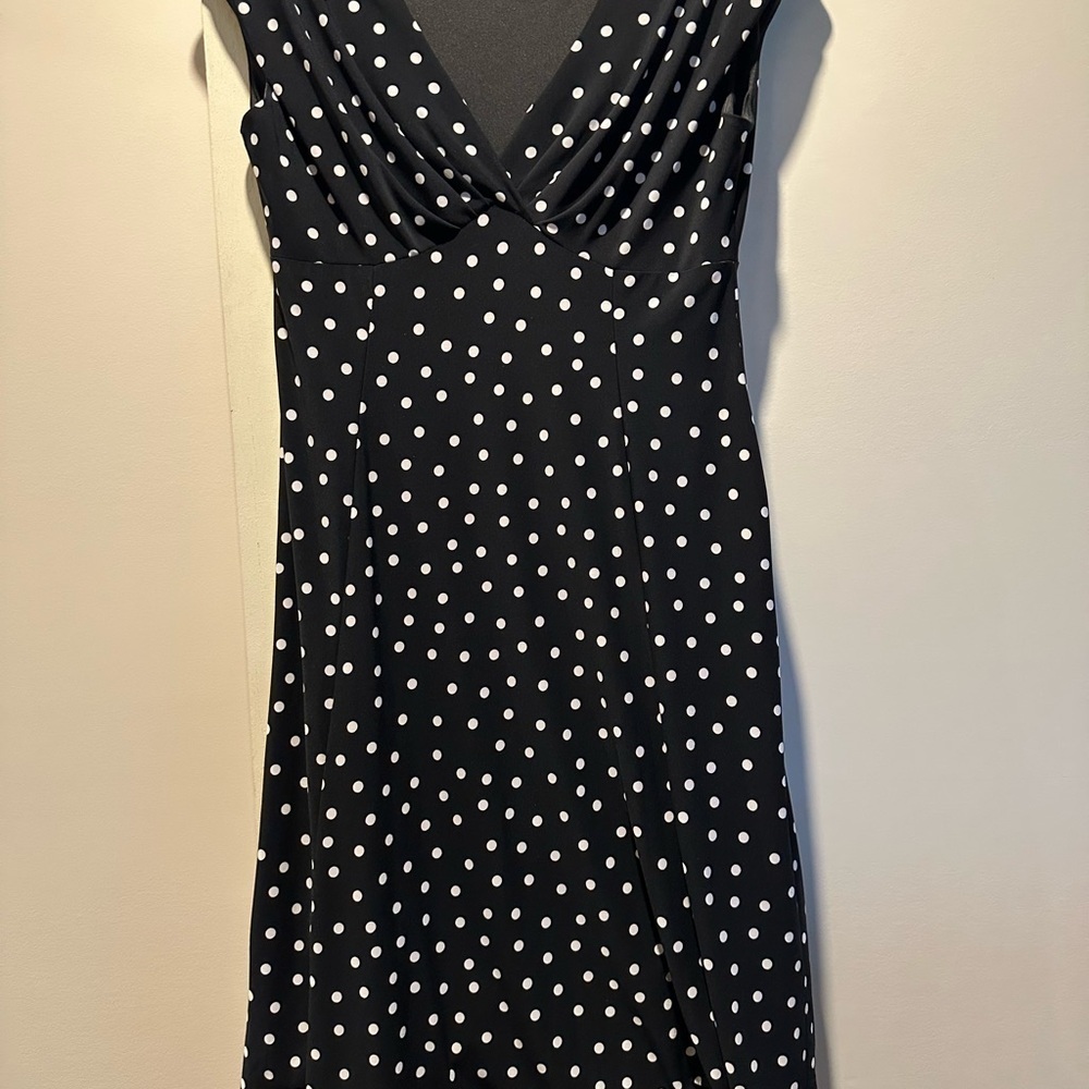 Black Label by Evan-Picone Polka Dot Dress
